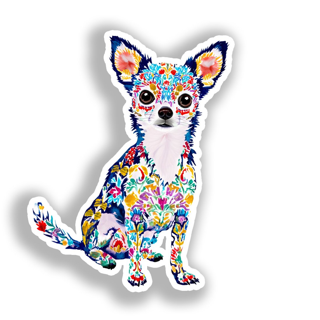 Chihuahua Dog Vinyl Decal Sticker for Car, Laptop, Tumbler and more # A017911-4" x 4"
