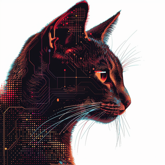 Abyssinian Cat astronaut majestic Expressive surreal Vinyl Decal Sticker for Car, Laptop, Tumbler and more # F021046-4" x 4"