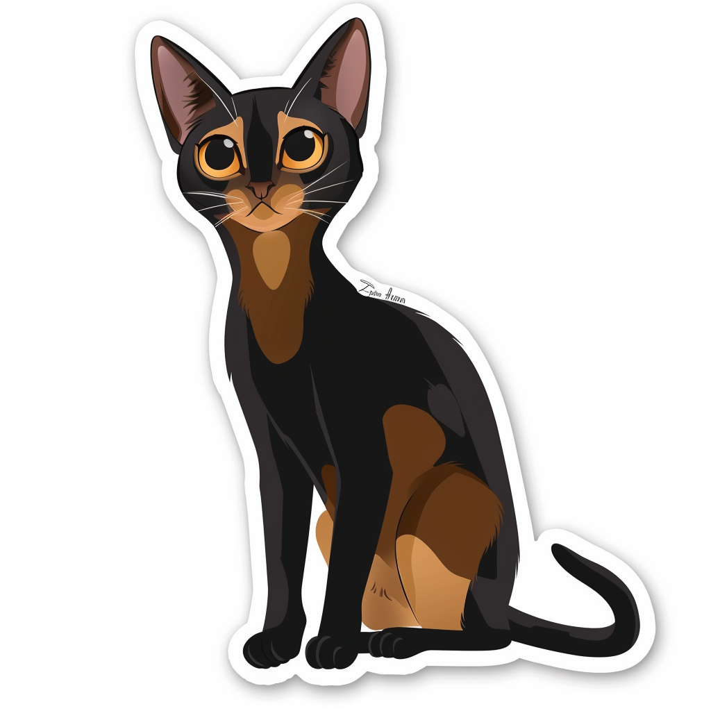 Abyssinian cat Vinyl Decal Sticker for Car, Laptop, Tumbler and more # F07641