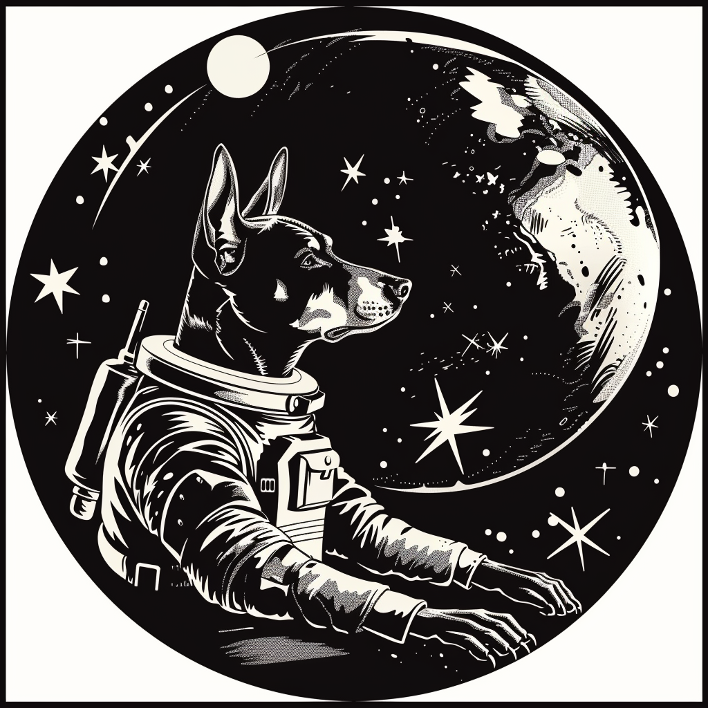Cute and Adorable Doberman Pinscher Expressive surreal Vinyl Decal Sticker for Car, Laptop, Tumbler and more # F019298-4" x 4"