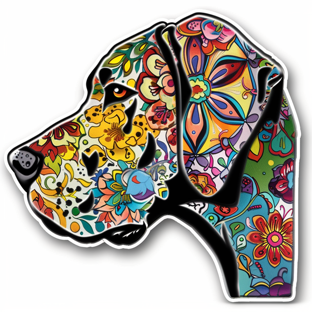 Great Dane Dog Expressive surreal Vinyl Decal Sticker for Car, Laptop, Tumbler and more # F022818