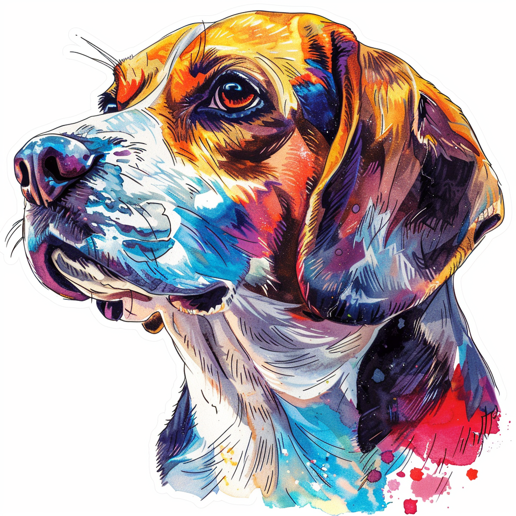 Beagle dog Vinyl Decal Sticker for Car, Laptop, Tumbler and more # F012075