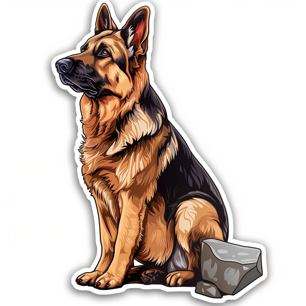 German Shepherd Dog Vinyl Decal Sticker for Car, Laptop, Tumbler and more # F011672