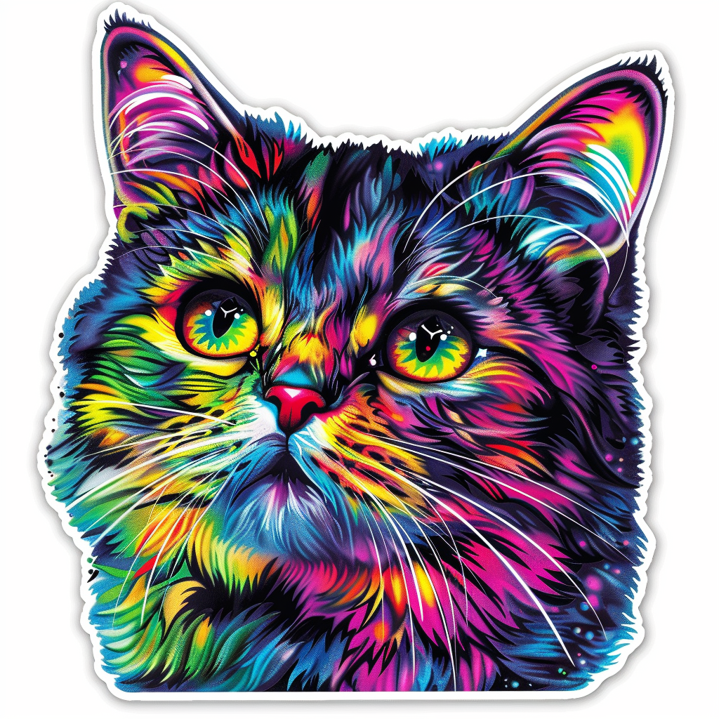 American Shorthair Cat majestic Expressive surreal Vinyl Decal Sticker for Car, Laptop, Tumbler and more # F018813