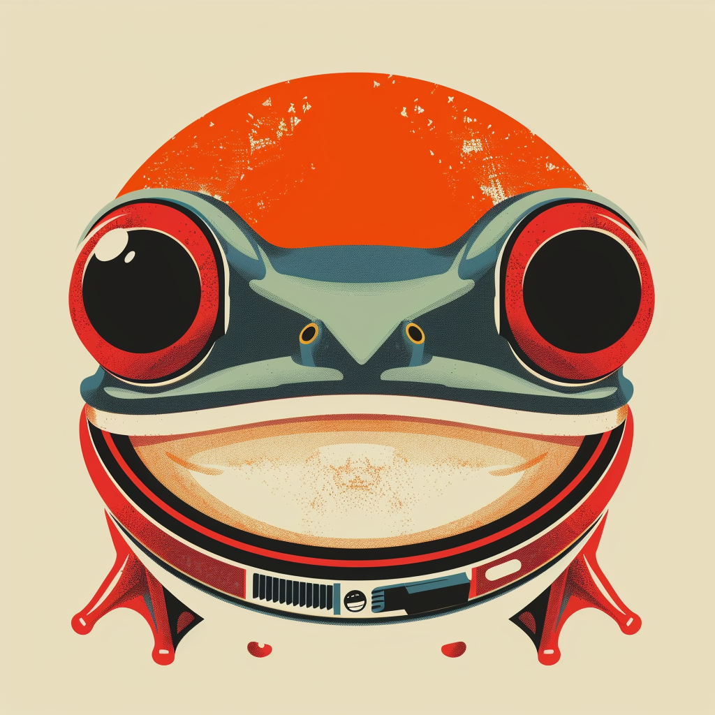 Sticker of a Frog astronaut majestic Expressive surreal Vinyl Decal Sticker for Car, Laptop, Tumbler and more # F016795