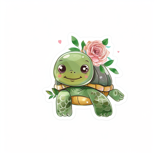 turtle majestic Expressive surreal Vinyl Decal Sticker for Car, Laptop, Tumbler and more # F022132-4" x 4"