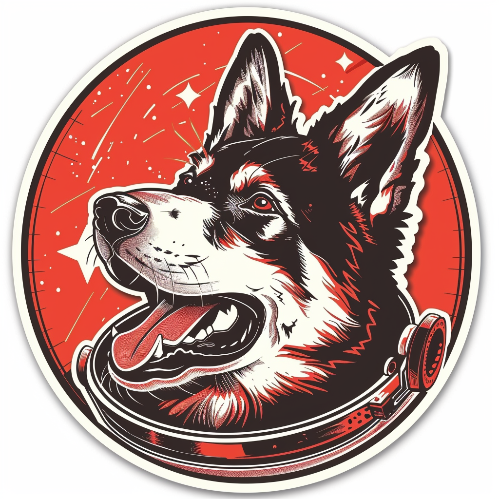 German Shepherd Dog astronaut Vinyl Decal Sticker for Car, Laptop, Tumbler and more # F011687