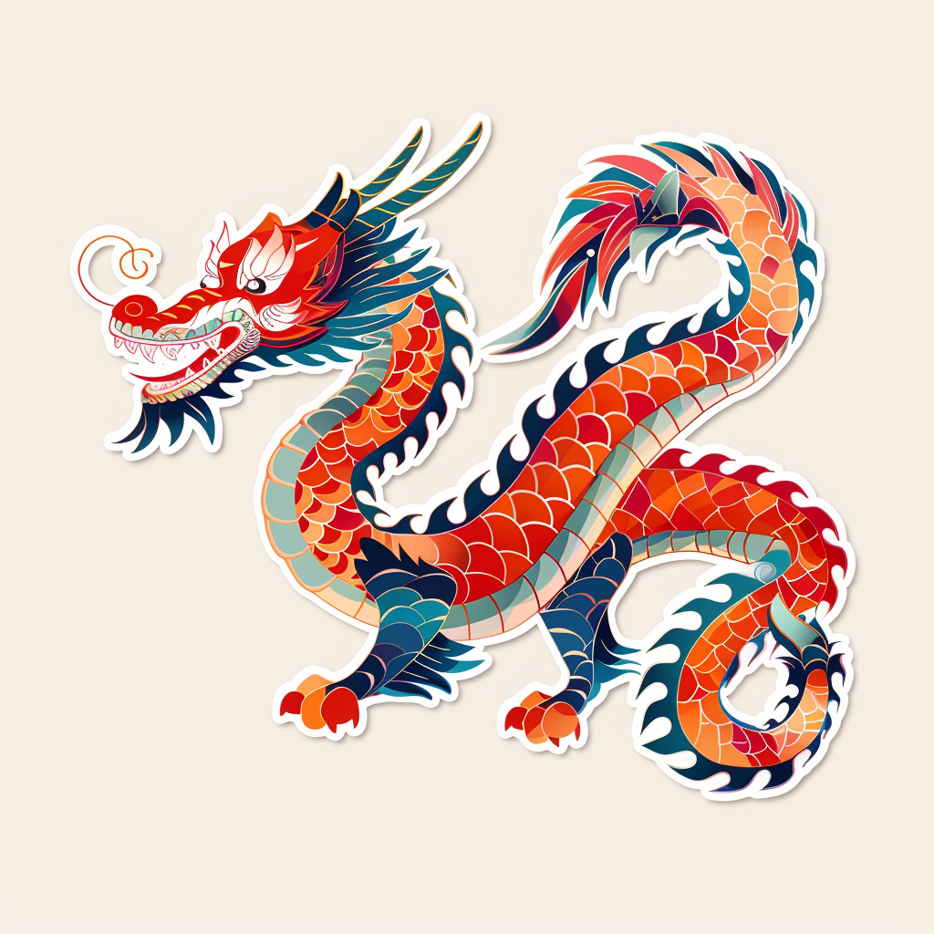 Dragon majestic Expressive surreal Vinyl Decal Sticker for Car, Laptop, Tumbler and more # F018989