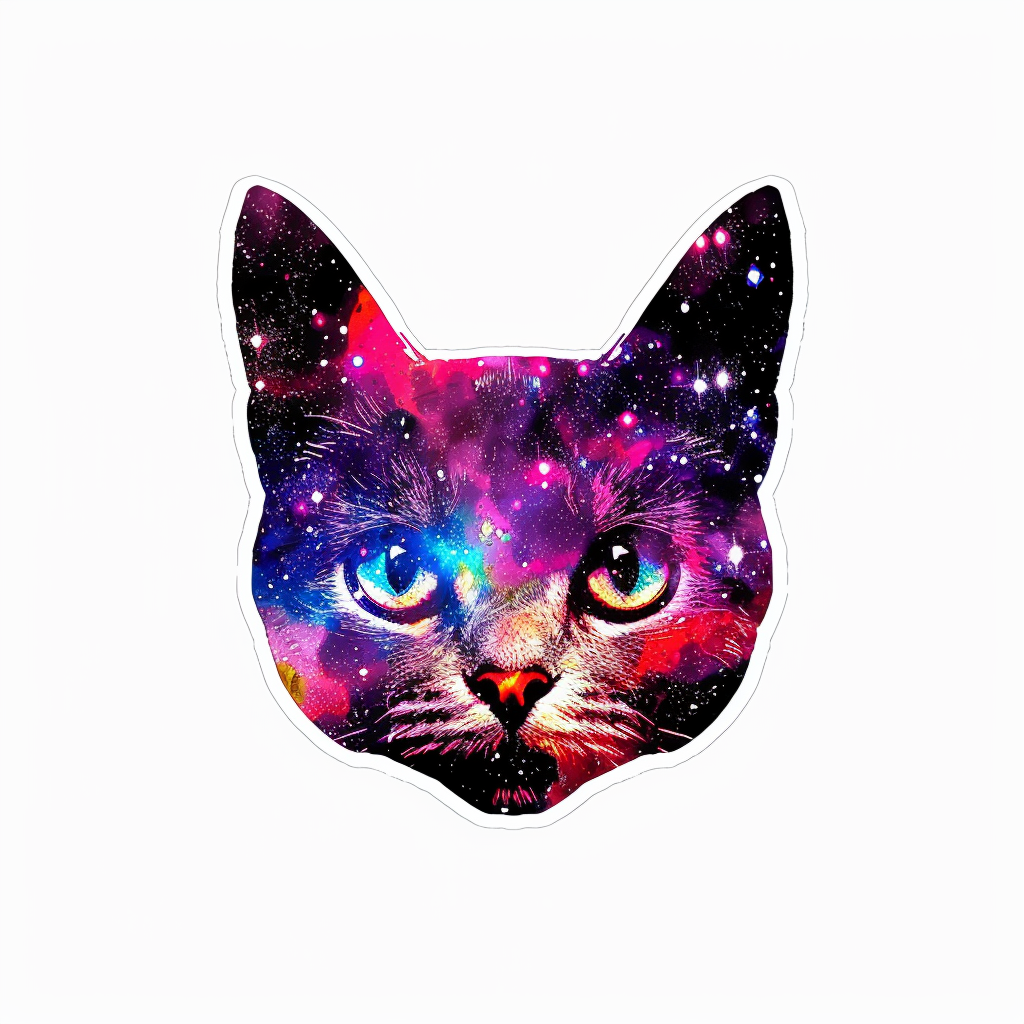 American Shorthair Cat majestic Expressive surreal Vinyl Decal Sticker for Car, Laptop, Tumbler and more # F018873