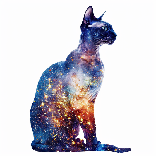 Abyssinian Cat astronaut majestic Expressive surreal Vinyl Decal Sticker for Car, Laptop, Tumbler and more # F021652-4" x 4"