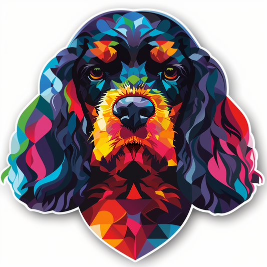 Cocker Spaniel Dog majestic Expressive surreal Vinyl Decal Sticker for Car, Laptop, Tumbler and more # F019740-4" x 4"