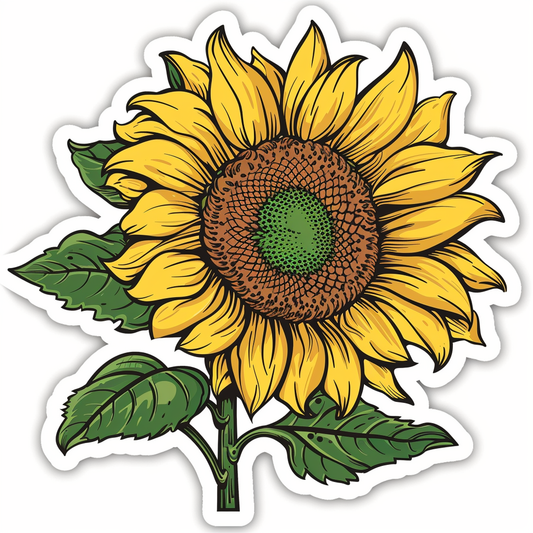 Sunflower  Vinyl Decal Sticker for Car, Laptop, Tumbler and more # F023355