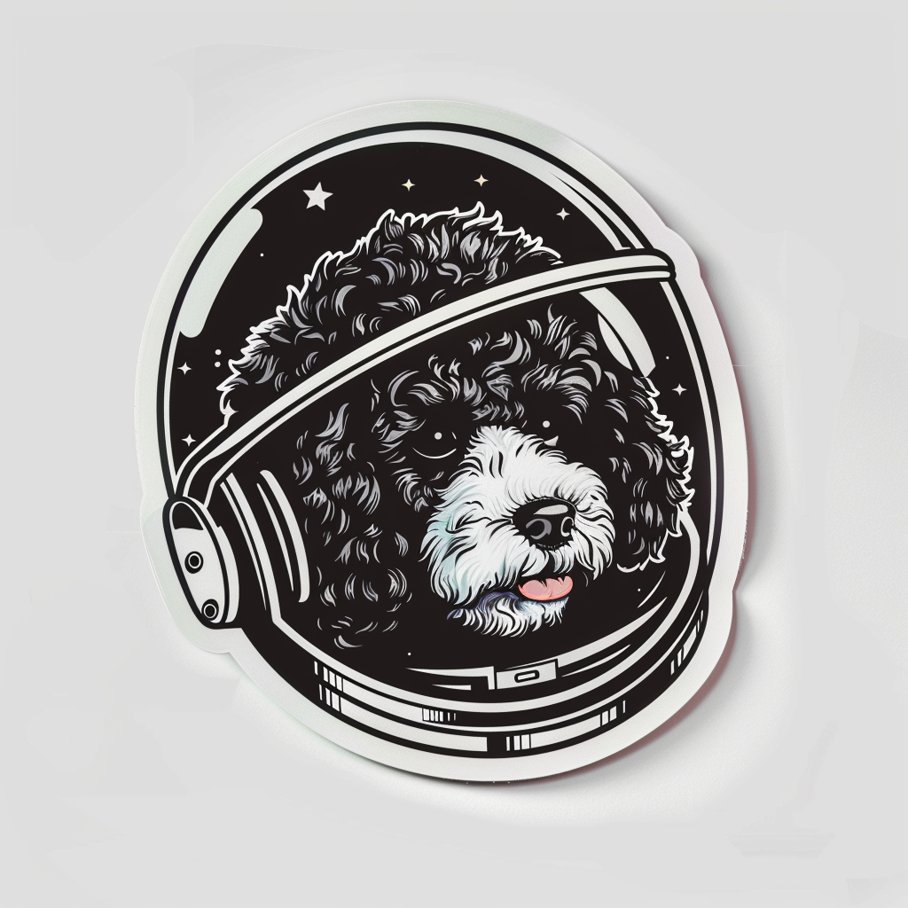 Poodle Dog astronaut Vinyl Decal Sticker for Car, Laptop, Tumbler and more # F012489