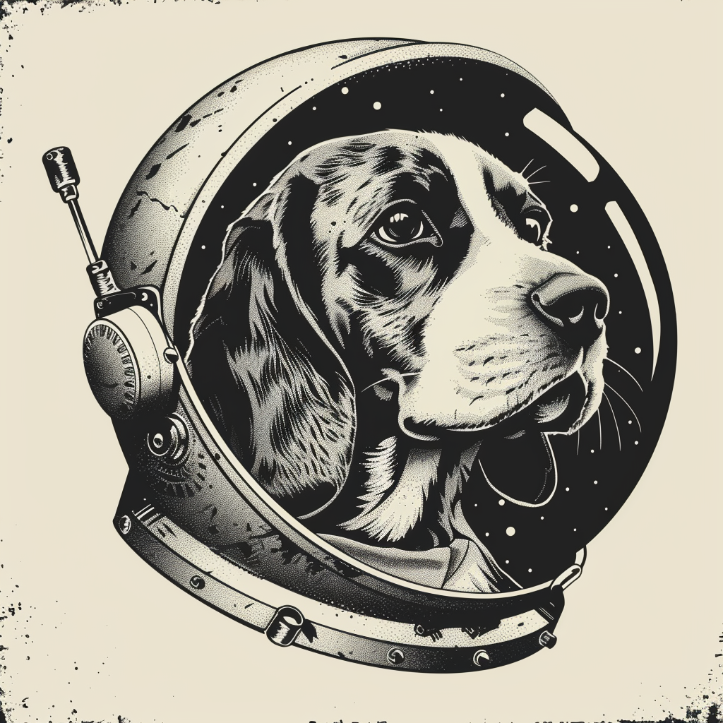 Beagle dog astronaut Vinyl Decal Sticker for Car, Laptop, Tumbler and more # F011863