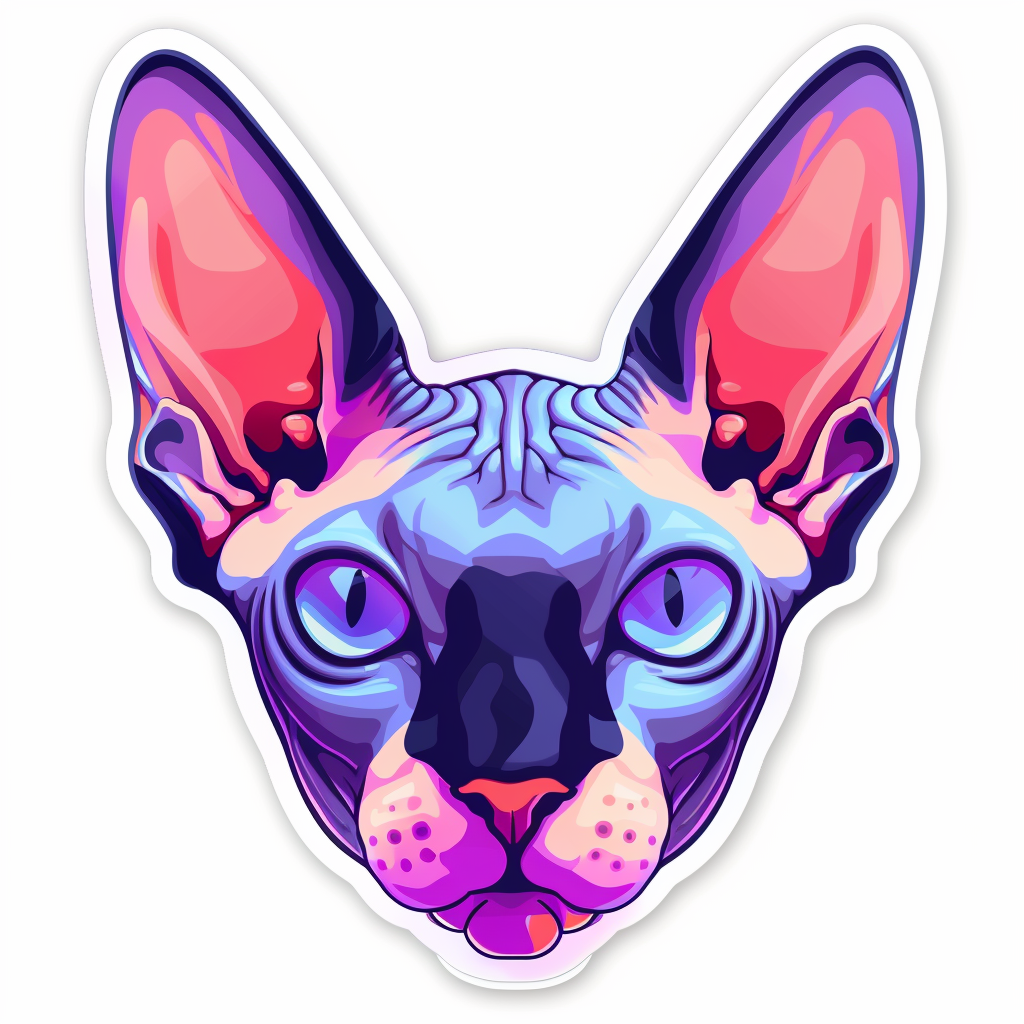 Sphynx Cat Vinyl Decal Sticker for Car, Laptop, Tumbler and more # F09981