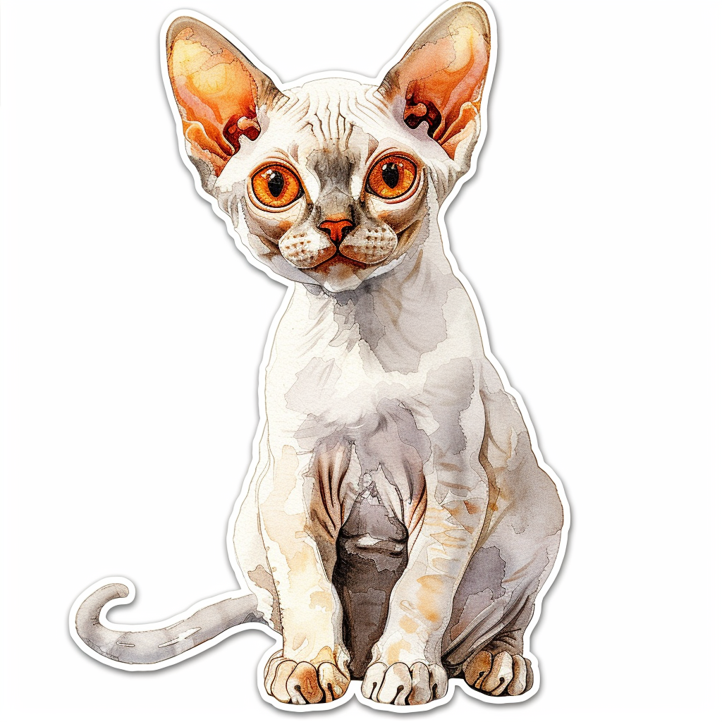 Devon Rex Cat Vinyl Decal Sticker for Car, Laptop, Tumbler and more # F09753