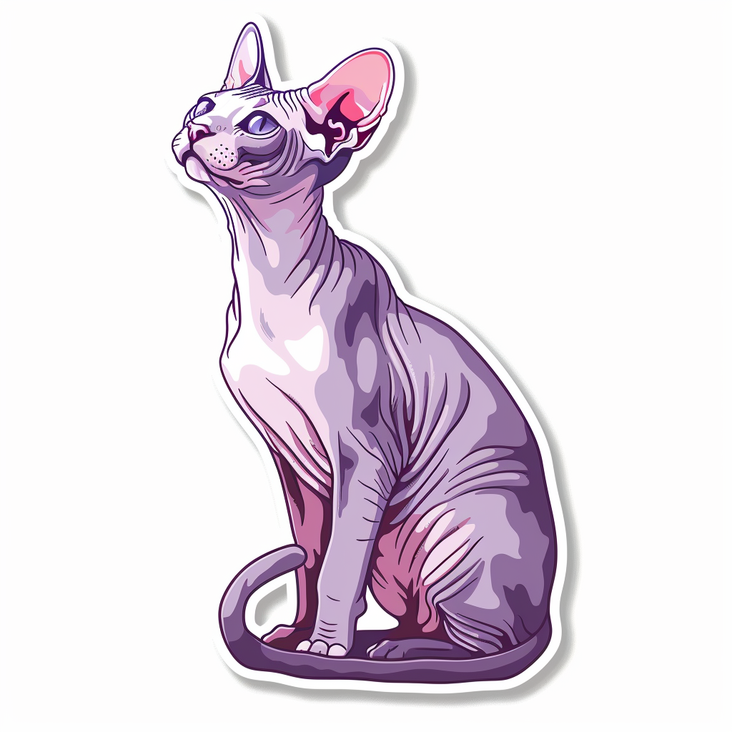 Sphynx Cat Vinyl Decal Sticker for Car, Laptop, Tumbler and more # F07927