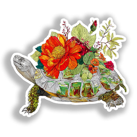 Turtle Vinyl Decal Sticker for Car, Laptop, Tumbler and more # A018366-4" x 4"