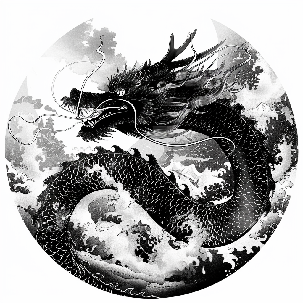 Dragon majestic Expressive surreal Vinyl Decal Sticker for Car, Laptop, Tumbler and more # F018946