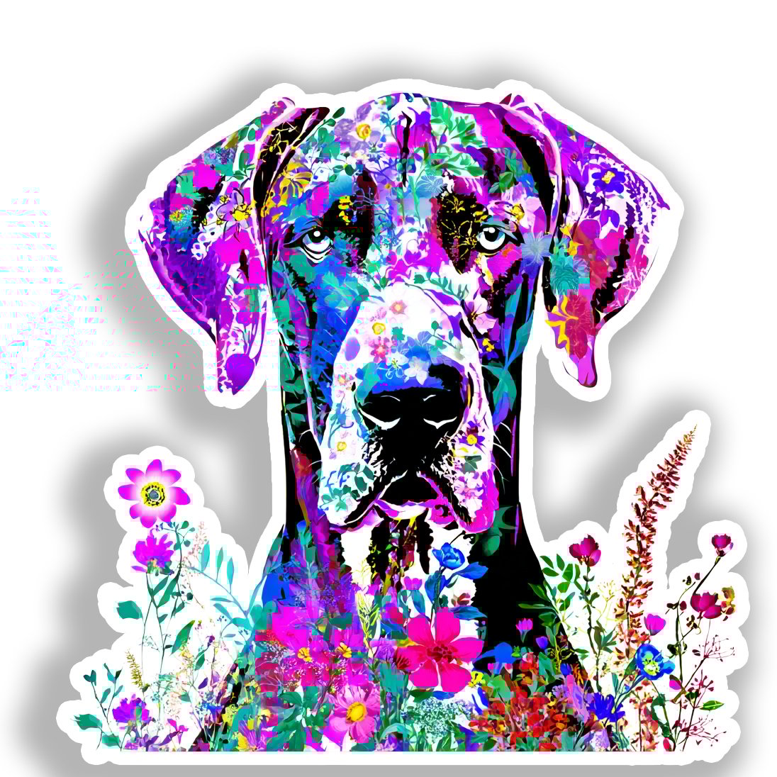 Great Dane Dog Vinyl Decal Sticker for Car, Laptop, Tumbler and more # A019465-4" x 4"