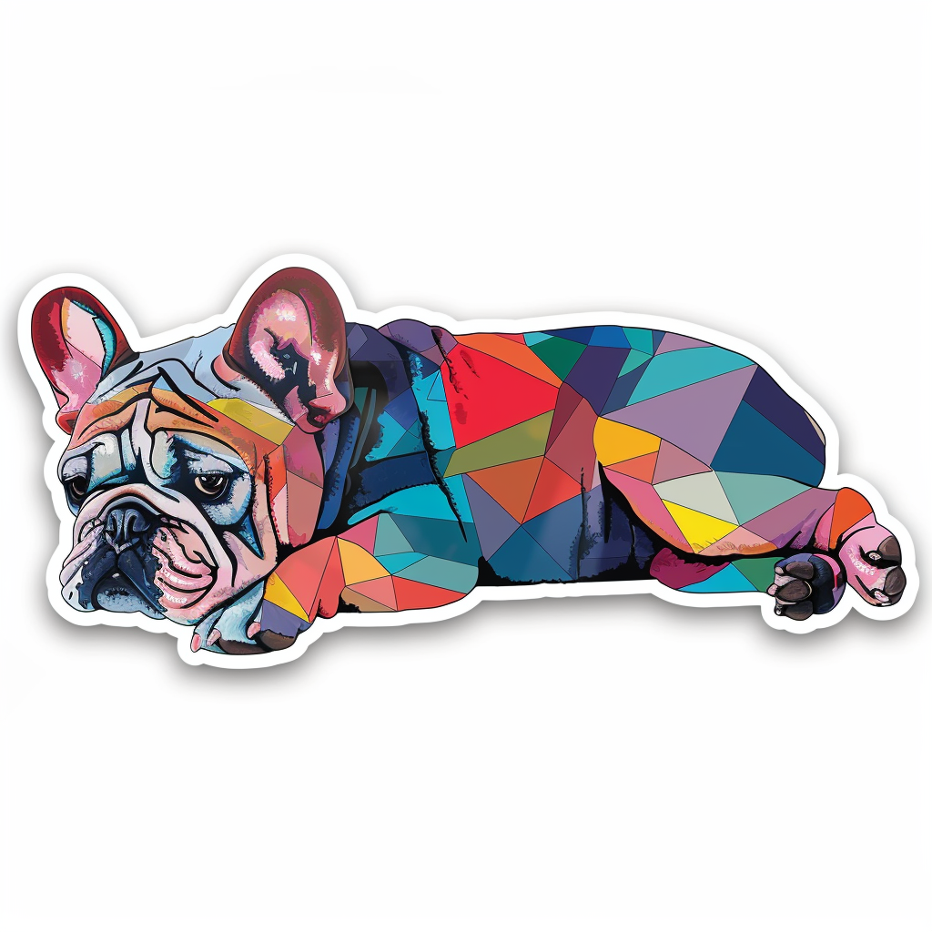 Bulldog Dog majestic Expressive surreal Vinyl Decal Sticker for Car, Laptop, Tumbler and more # F017572