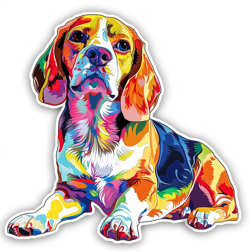 Beagle dog Vinyl Decal Sticker for Car, Laptop, Tumbler and more # F012129