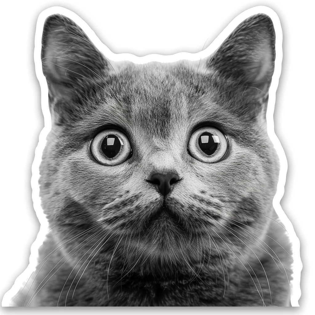 British Shorthair cat Vinyl Decal Sticker for Car, Laptop, Tumbler and more # F07826