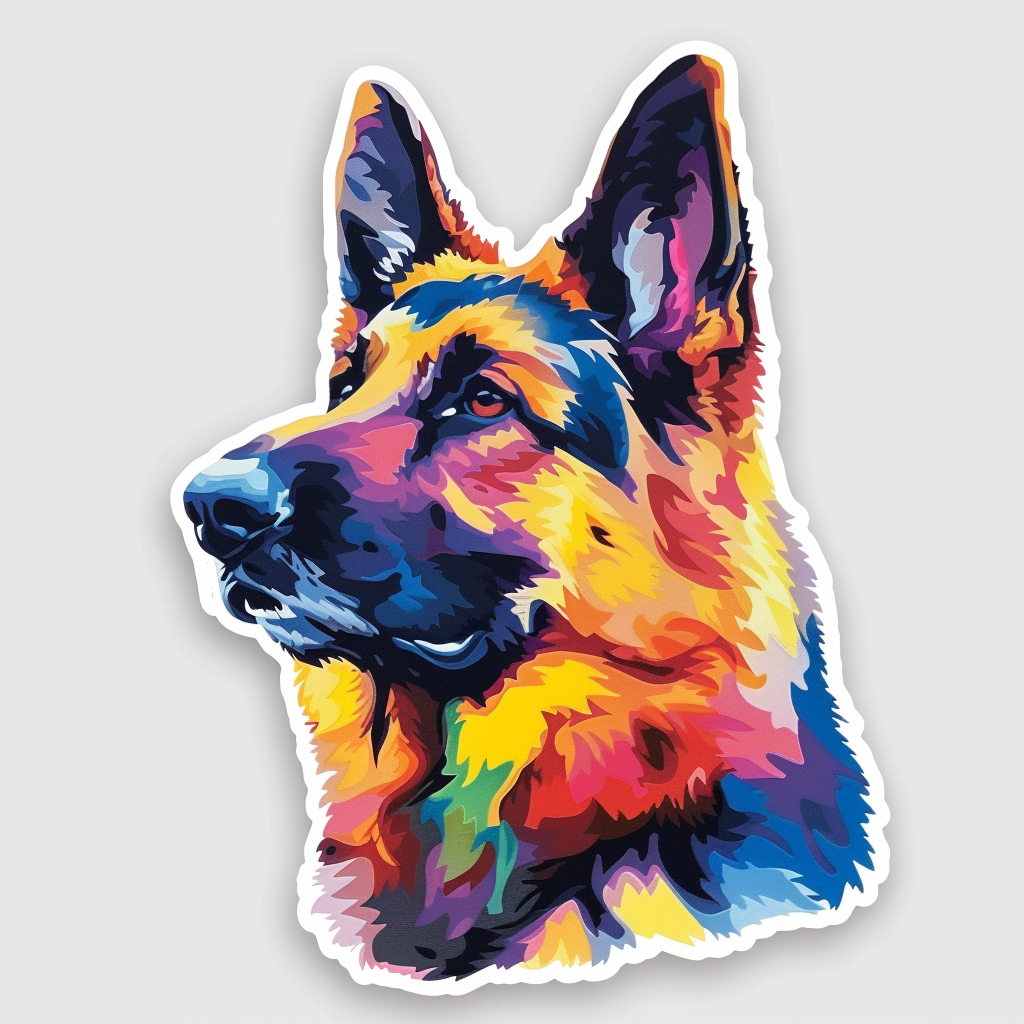 German Shepherd Dog Vinyl Decal Sticker for Car, Laptop, Tumbler and more # F07482