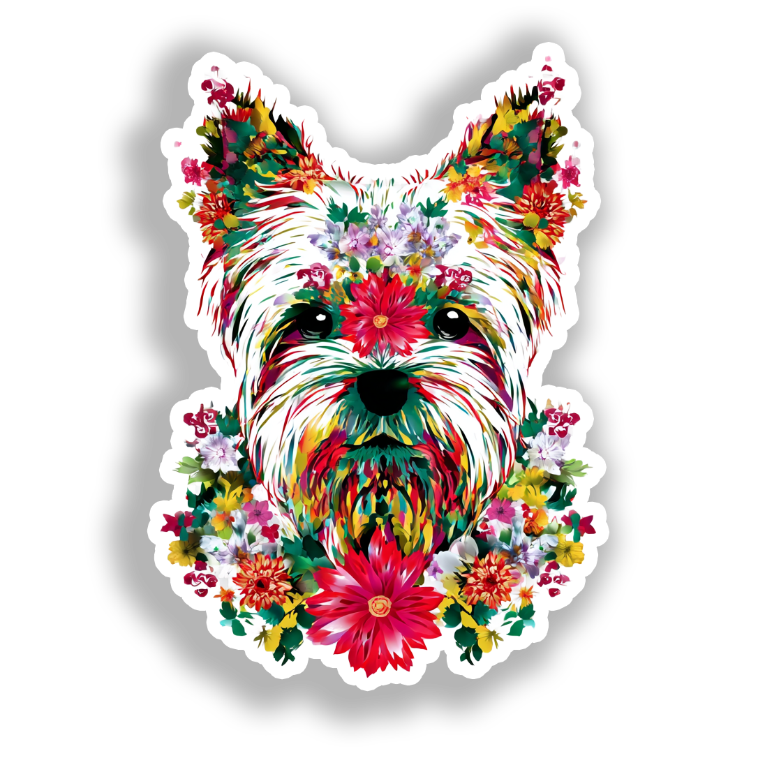 Yorkshire Terrier Dog Vinyl Decal Sticker for Car, Laptop, Tumbler and more # A017124-4" x 4"