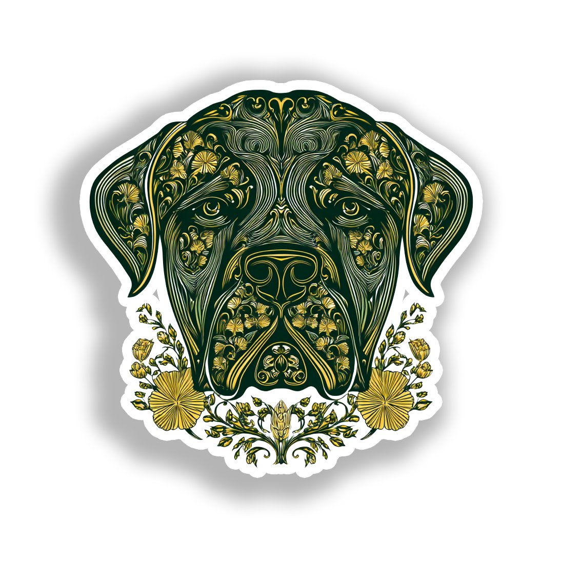 Rottweiler Dog Vinyl Decal Sticker for Car, Laptop, Tumbler and more # A017946-4" x 4"