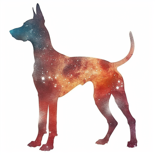 Doberman Pinscher Dog majestic Expressive surreal Vinyl Decal Sticker for Car, Laptop, Tumbler and more # F019506-4" x 4"