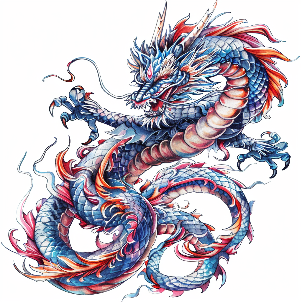 Dragon majestic Expressive surreal Vinyl Decal Sticker for Car, Laptop, Tumbler and more # F018970