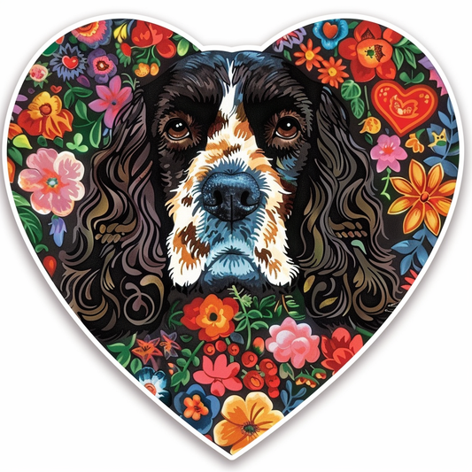 Cocker Spaniel Dog majestic Expressive surreal Vinyl Decal Sticker for Car, Laptop, Tumbler and more # F019709-4" x 4"