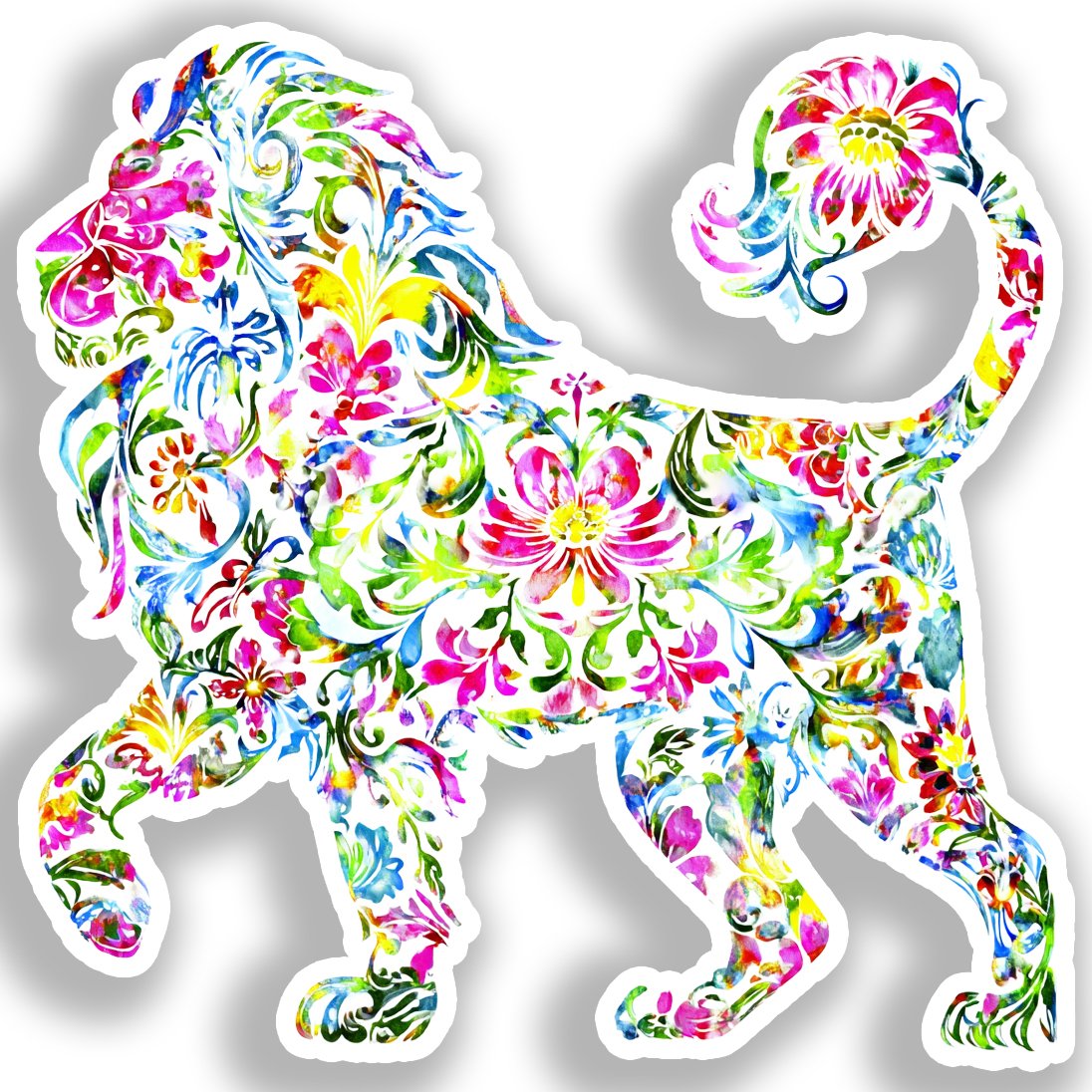 Lion Vinyl Decal Sticker for Car, Laptop, Tumbler and more # A018466-4" x 4"