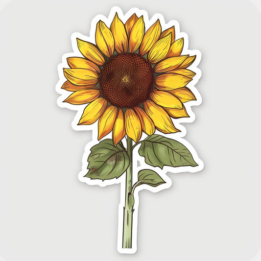 Sunflower flower majestic Expressive surreal Vinyl Decal Sticker for Car, Laptop, Tumbler and more # F023161