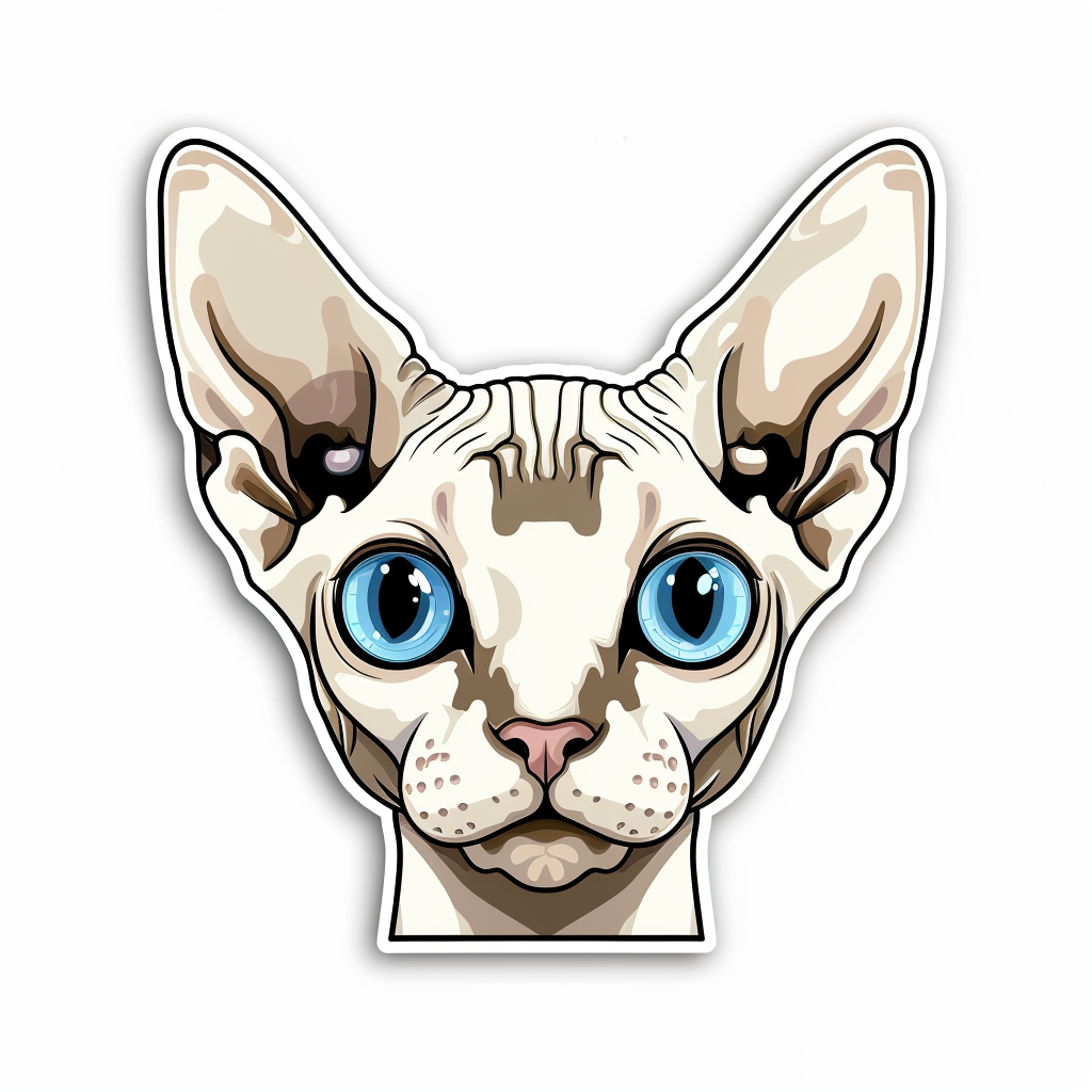 Sphynx Cat Vinyl Decal Sticker for Car, Laptop, Tumbler and more # F09994