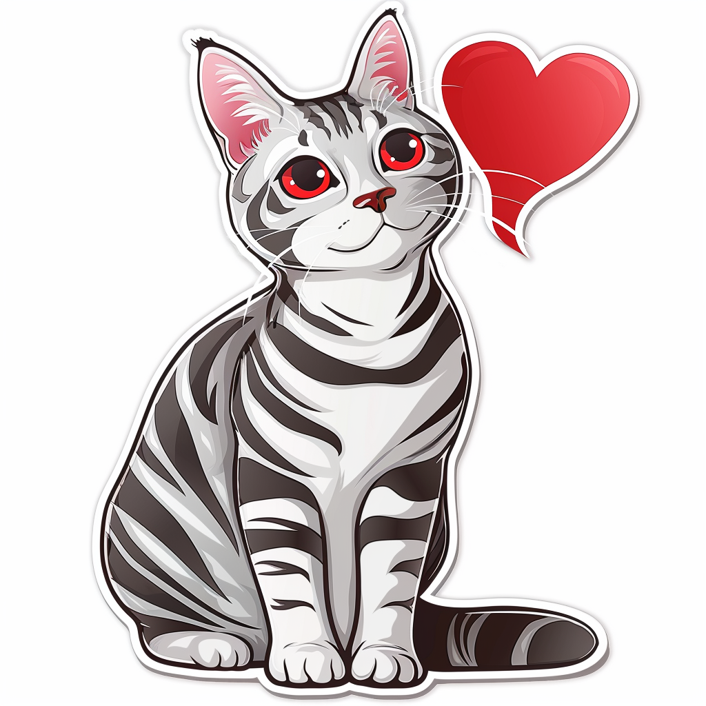 American Shorthair Cat majestic Expressive surreal Vinyl Decal Sticker for Car, Laptop, Tumbler and more # F018906