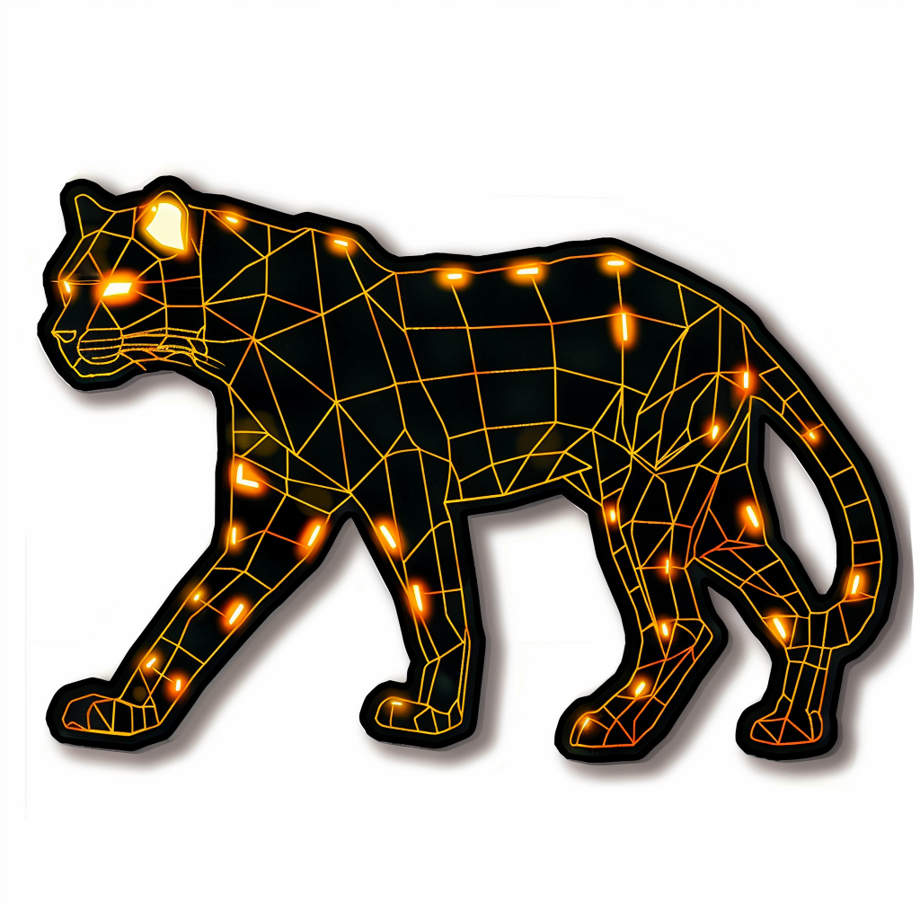 Leopard majestic Expressive surreal Vinyl Decal Sticker for Car, Laptop, Tumbler and more # F022571