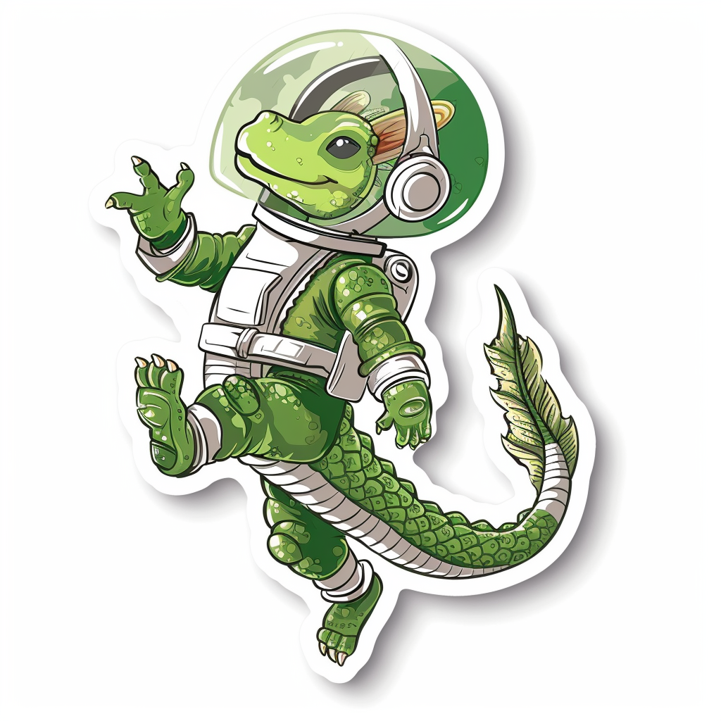 Dragon astronaut majestic Expressive surreal Vinyl Decal Sticker for Car, Laptop, Tumbler and more # F019012