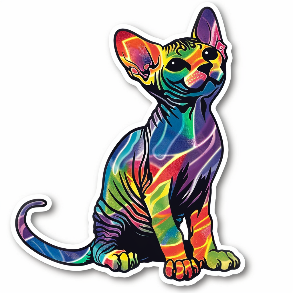 Sphynx Cat Vinyl Decal Sticker for Car, Laptop, Tumbler and more # F010024