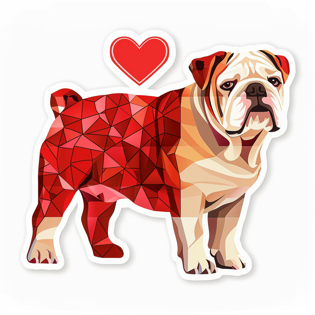 Bulldog Dog majestic Expressive surreal Vinyl Decal Sticker for Car, Laptop, Tumbler and more # F017453