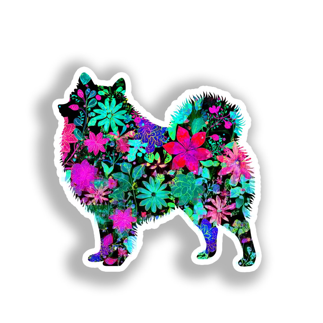 Pomeranian Dog Vinyl Decal Sticker for Car, Laptop, Tumbler and more # A017297-4" x 4"