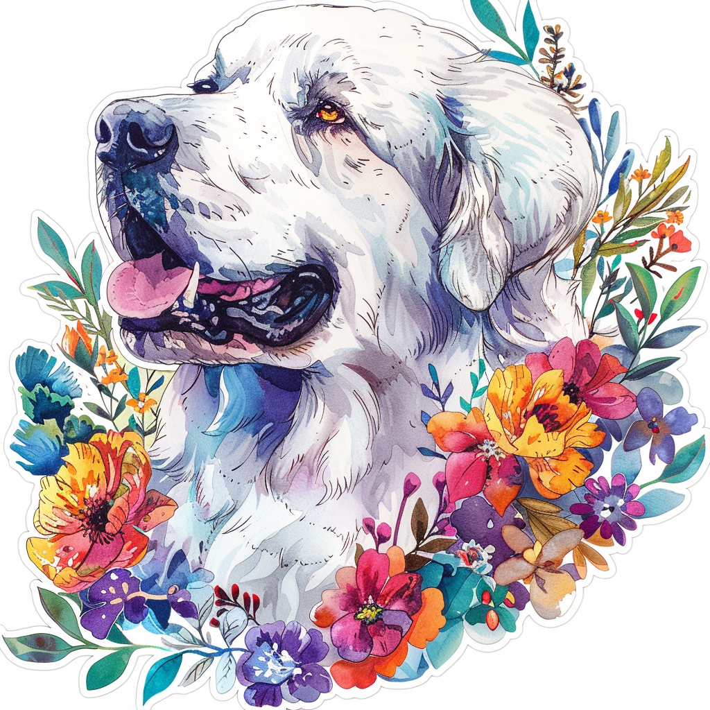 Great Pyrenees dog Vinyl Decal Sticker for Car, Laptop, Tumbler and more # F023561