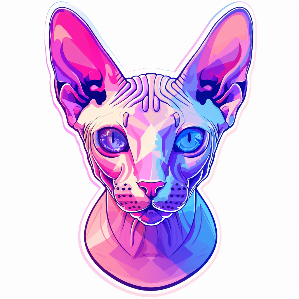 Sphynx Cat Vinyl Decal Sticker for Car, Laptop, Tumbler and more # F010034