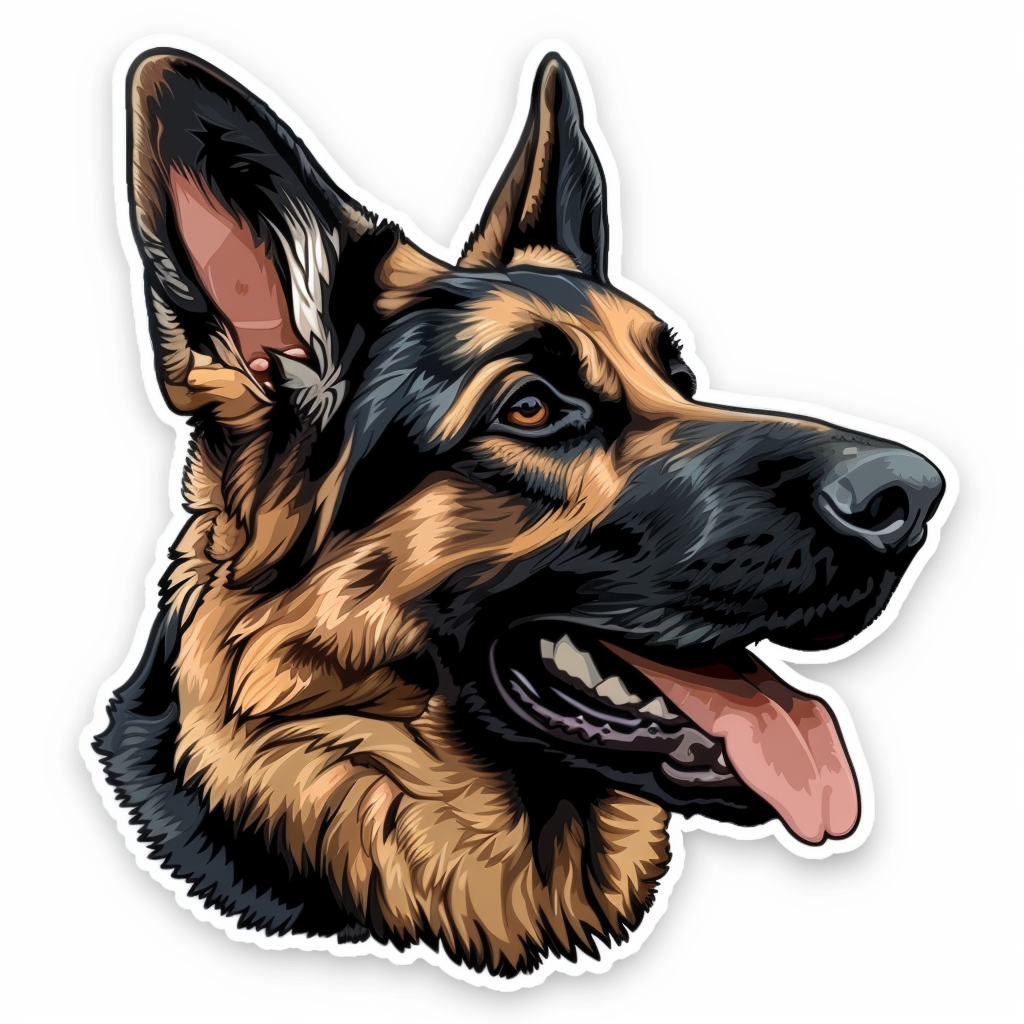 German Shepherd Dog Vinyl Decal Sticker for Car, Laptop, Tumbler and more # F011676