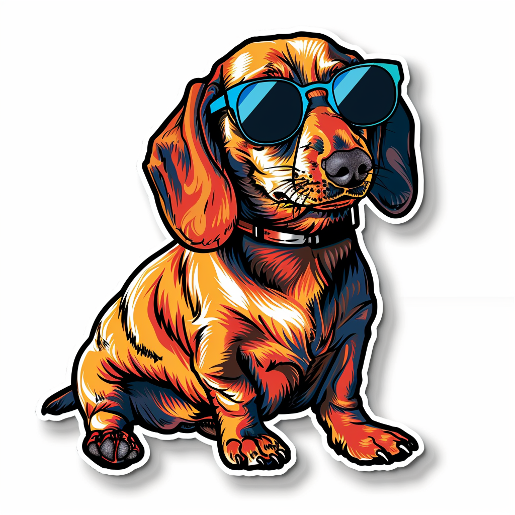 Dachshund Dog Vinyl Decal Sticker for Car, Laptop, Tumbler and more # F013040