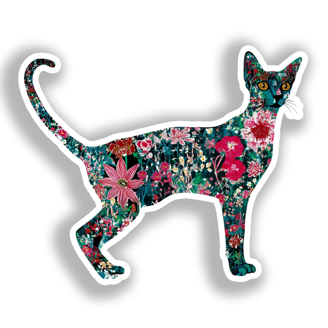 Oriental Shorthair Cat Vinyl Decal Sticker for Car, Laptop, Tumbler and more # A019310-4" x 4"