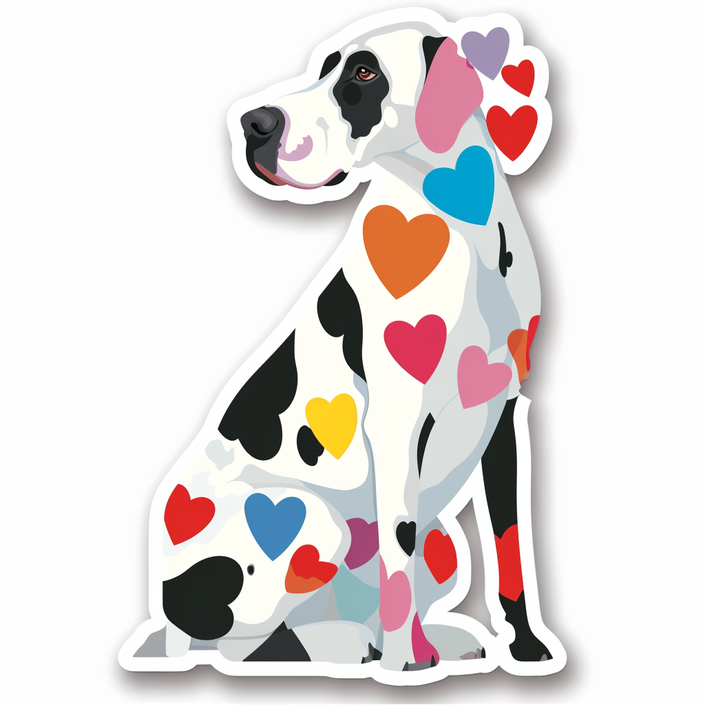 Great Dane Dog Expressive surreal Vinyl Decal Sticker for Car, Laptop, Tumbler and more # F022799