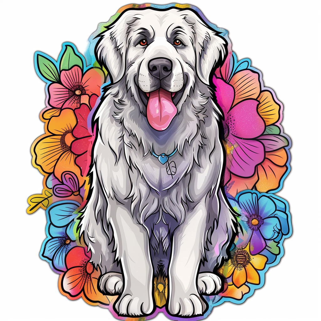 Great Pyrenees dog Vinyl Decal Sticker for Car, Laptop, Tumbler and more # F023517