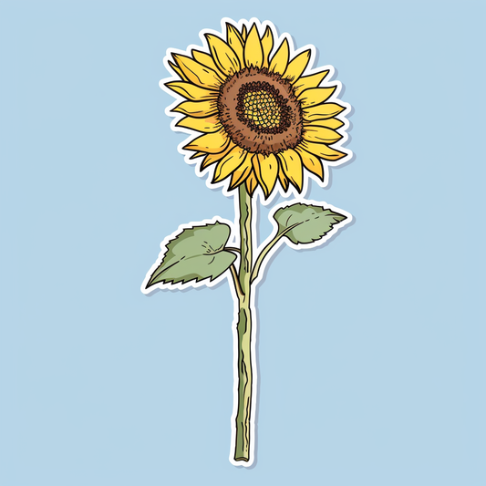 Sunflower flower majestic Expressive surreal Vinyl Decal Sticker for Car, Laptop, Tumbler and more # F023123